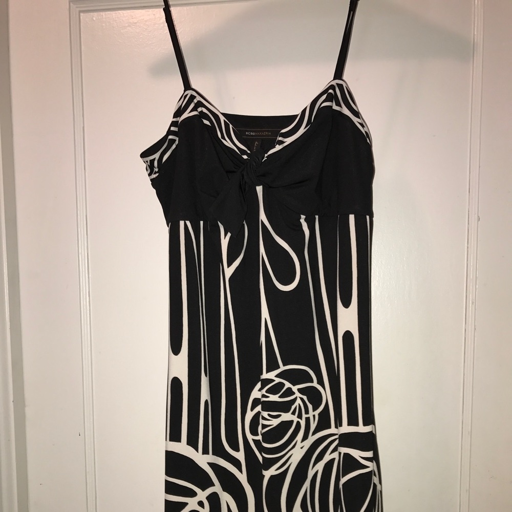 BCBG Maxazria black and white babydoll dress small